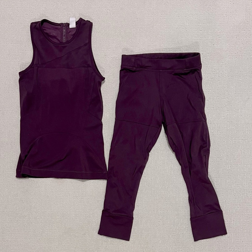 STELLA MCCARTNEY 4 ADIDDAS // Matching Set, Leggings with Top. SZ: XS. Purple.